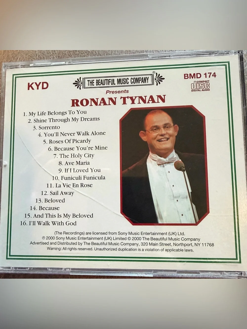 Sony 'Ronan Tynan' Music CD